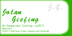 jolan giefing business card